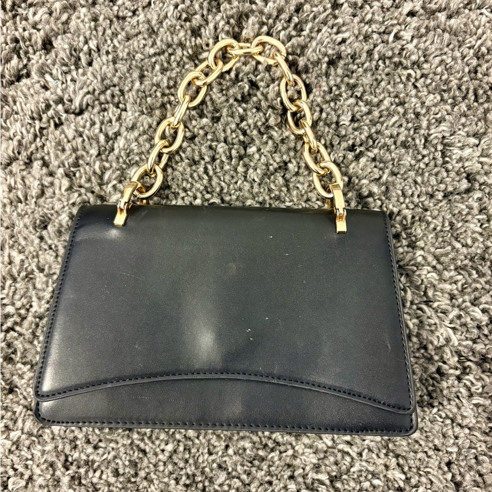 Amazon Black and Gold Clutch with Chain Strap